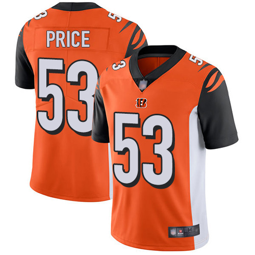 Cincinnati Bengals Limited Orange Men Billy Price Alternate Jersey NFL Footballl #53 Vapor Untouchable